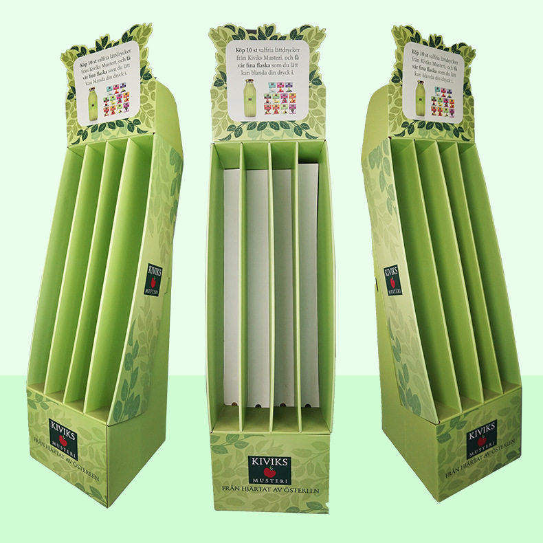 深圳工厂专业订置高承重酒水饮料展示架超市卖场促销纸制陈列柜
