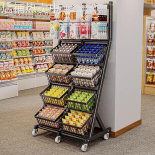 超市零食货架网红饮料小食品玩具展示架便利店收银台多层置物架子