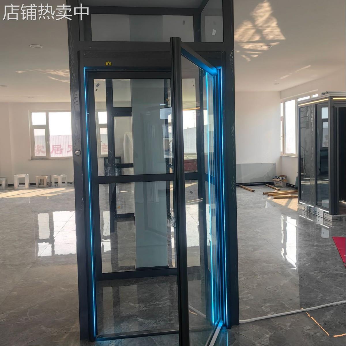 家用别墅电梯铝合金观光井架 曳引式钢构框架 航空级铝材工厂