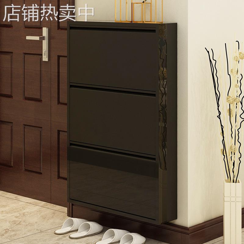 超薄鞋柜15CM翻斗简约现代门厅柜玄关北欧进家用门口窄收纳柜烤漆