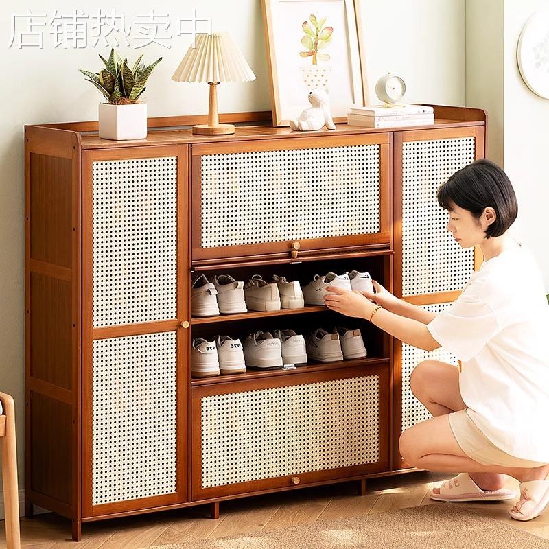 家用门口鞋柜高款立式入户柜一体柜门外走廊用极窄入户翻斗大容量