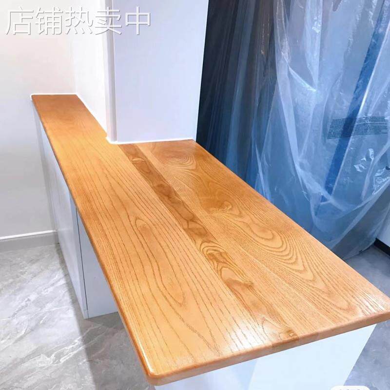 源头可定松木板榆木台面实木吧台桌面窗台板原木实木层板隔板楼梯