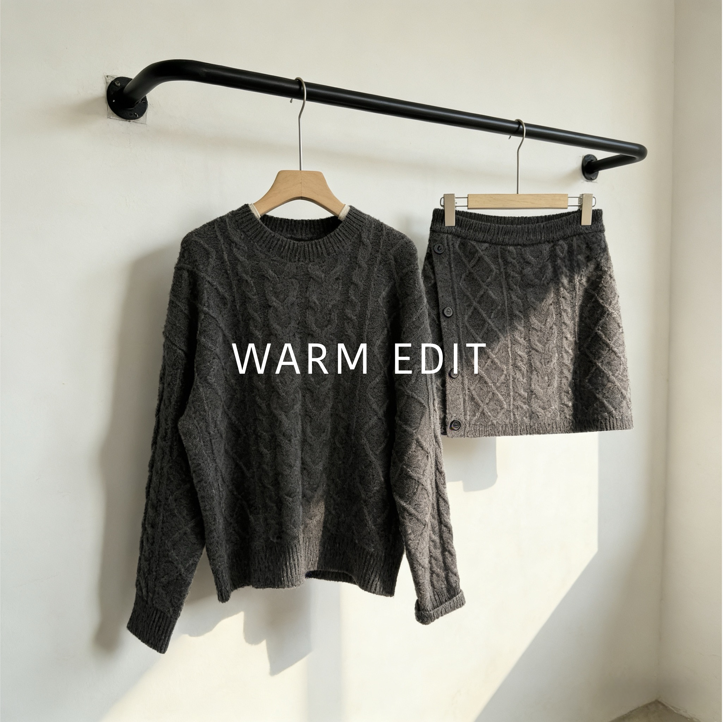 「Paris Knit」法式复古麻花针织毛衣+半裙两件套,女装/女士精品,羊绒衫,淘宝优惠券,粉丝福利购,淘宝优惠卷