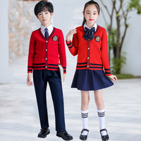 中小学生校服大合唱服装朗诵班服幼儿园服春冬装英伦风儿童演出服