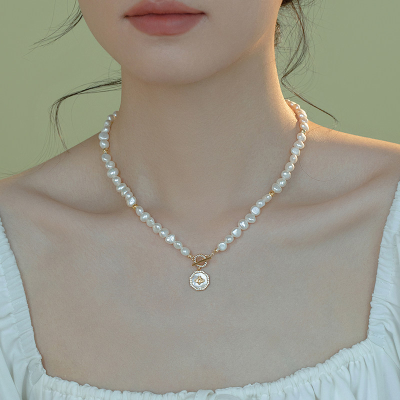 小蜜蜂天然巴洛克珍珠项链女正品不规则卫衣链轻奢小众长款毛衣链,饰品/流行首饰/时尚饰品新,项链,淘宝优惠券,粉丝福利购,淘宝优惠卷