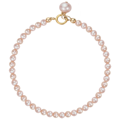 天然淡水珍珠粉紫色手链闺蜜礼物