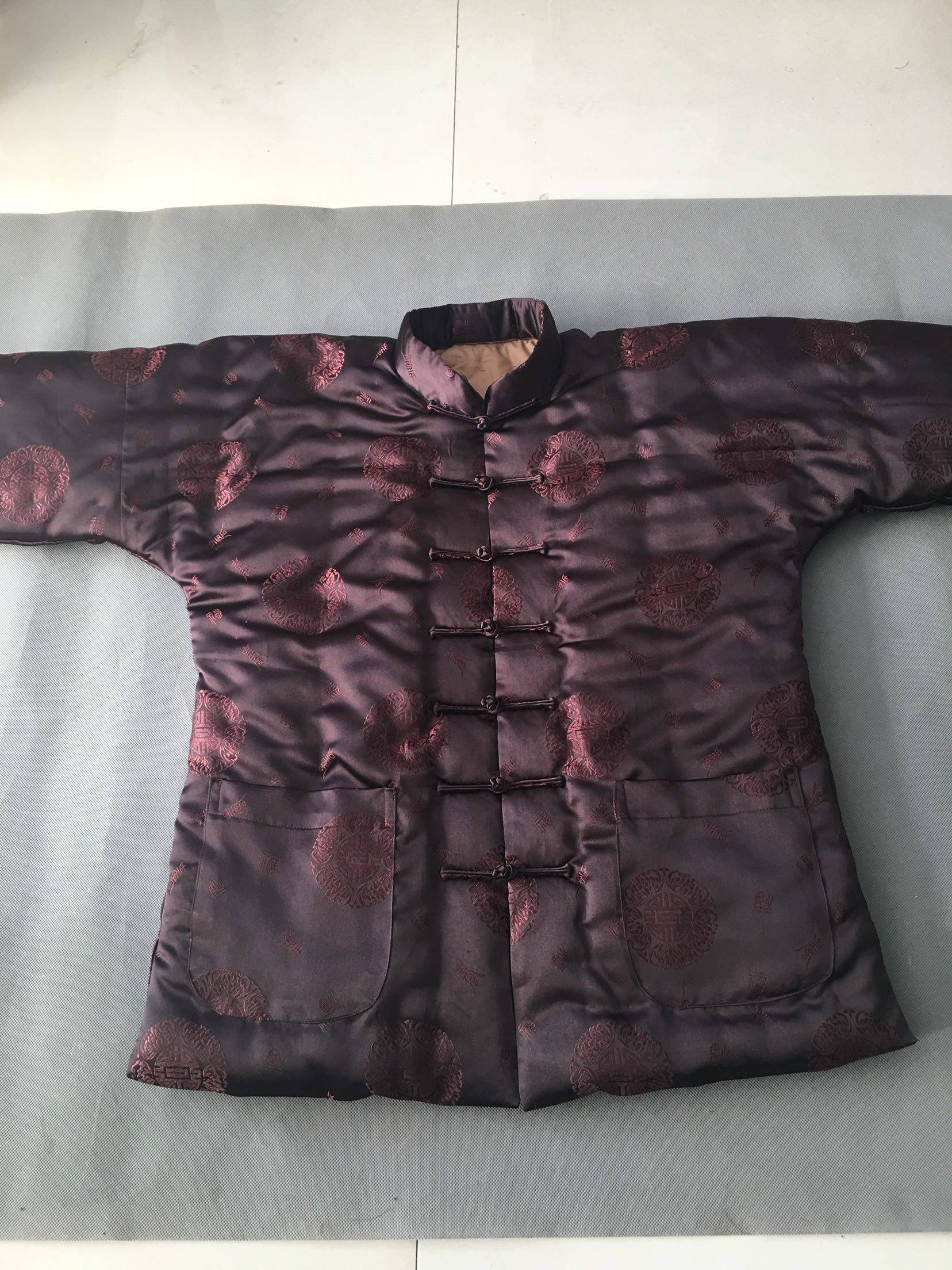 中式棉花袄冬季唐装男棉衣老式绸缎棉袄中老年手工中国风外套定做