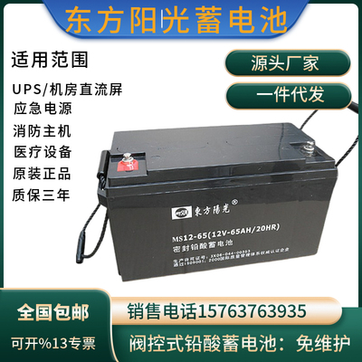 东方阳光蓄电池MS12V 7A17A24A38A40A65A100A200AH 直流屏EPS/UPS