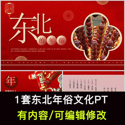 东北地区年俗文化介绍PPT课件东北过年春节习俗饮食活动