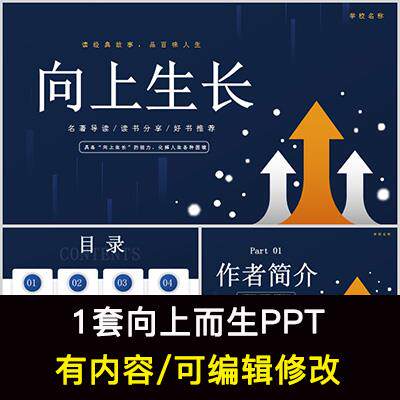 读书分享会 向上生长 名著导读后感阅读分享ppt成品课件