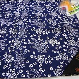 用结婚品青布印花包袱 新娘陪嫁妆包裹皮布 包子孙桶包衣服包盆