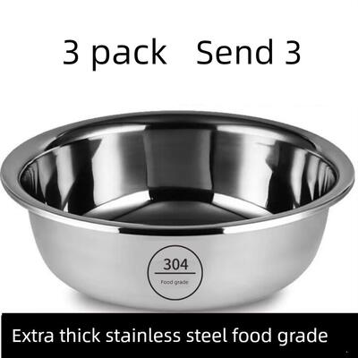 304不锈钢白钢盆圆形大盆蔬菜盆超大盆加厚洗脚盆煮鱼