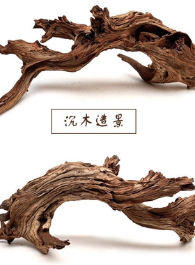 鱼缸沉木珊瑚木金丝红木枯木紫柚木躲避树根乌龟晒台水族造景