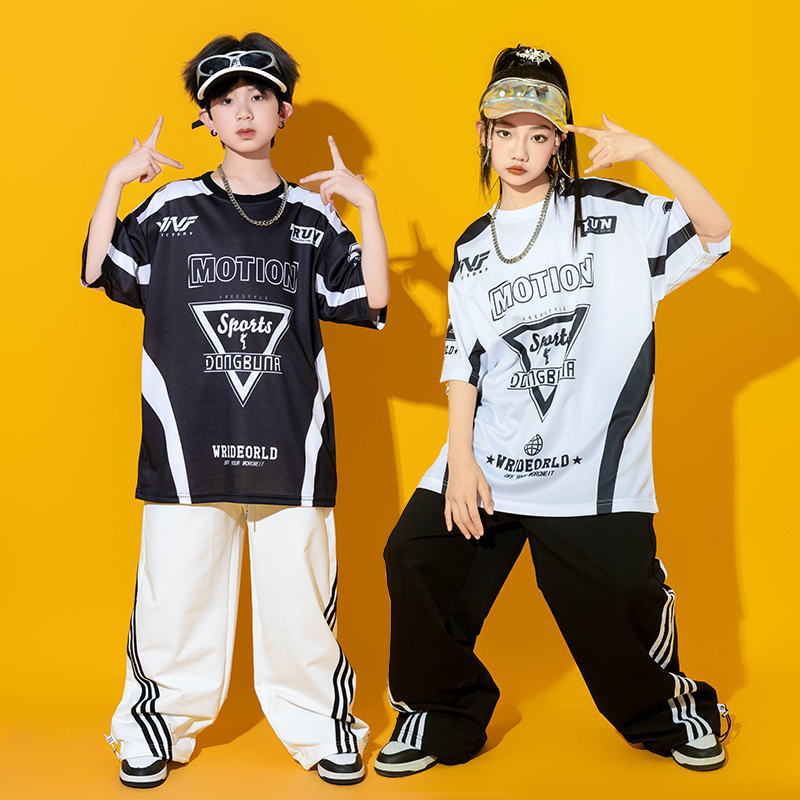 六一街舞兒童潮服hiphop童裝架子鼓演出服男童嘻哈學(xué)生運(yùn)動(dòng)會(huì)服裝