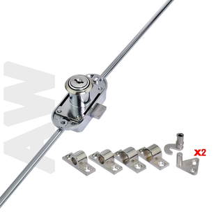 安望 天地杆衣柜锁 上下杆橱柜钩锁 铁皮信箱天地锁 368更衣柜锁