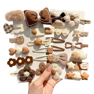 刘海碎发神器儿童bb夹毛绒发夹女孩侧边夹子可爱女童宝宝头饰发卡