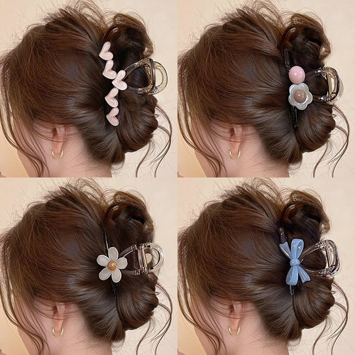 适合发量少的头发抓夹女后脑勺