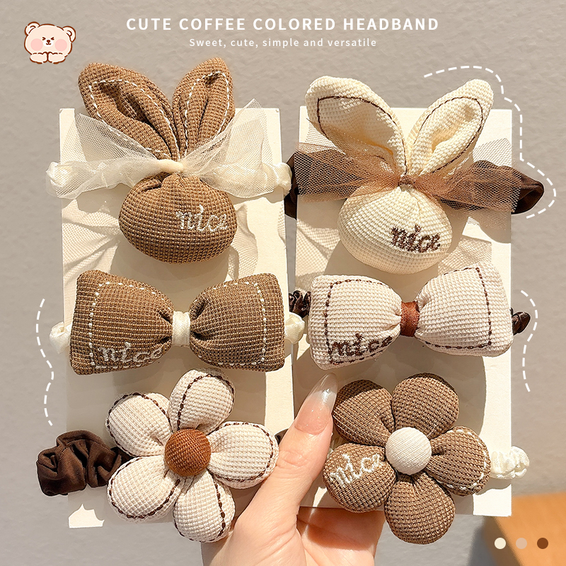 小女孩头绳花朵蝴蝶结扎头发发圈