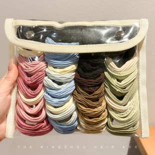 彩色橡皮筋扎头发发圈高级感皮套头绳女成人扎马尾高弹力耐用发绳