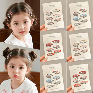 多巴胺彩色bb夹水滴波点儿童发夹女孩刘海侧边碎发小夹子宝宝头饰