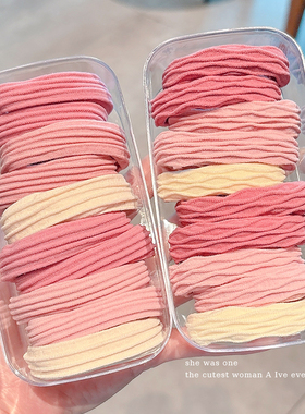 高马尾不塌头绳2025新款粉色发圈女儿童扎头发皮筋高弹力发绳头饰