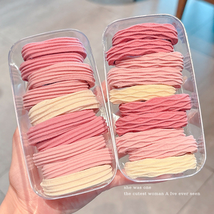 高马尾不塌头绳2026新款粉色发圈女儿童扎头发皮筋高弹力发绳头饰