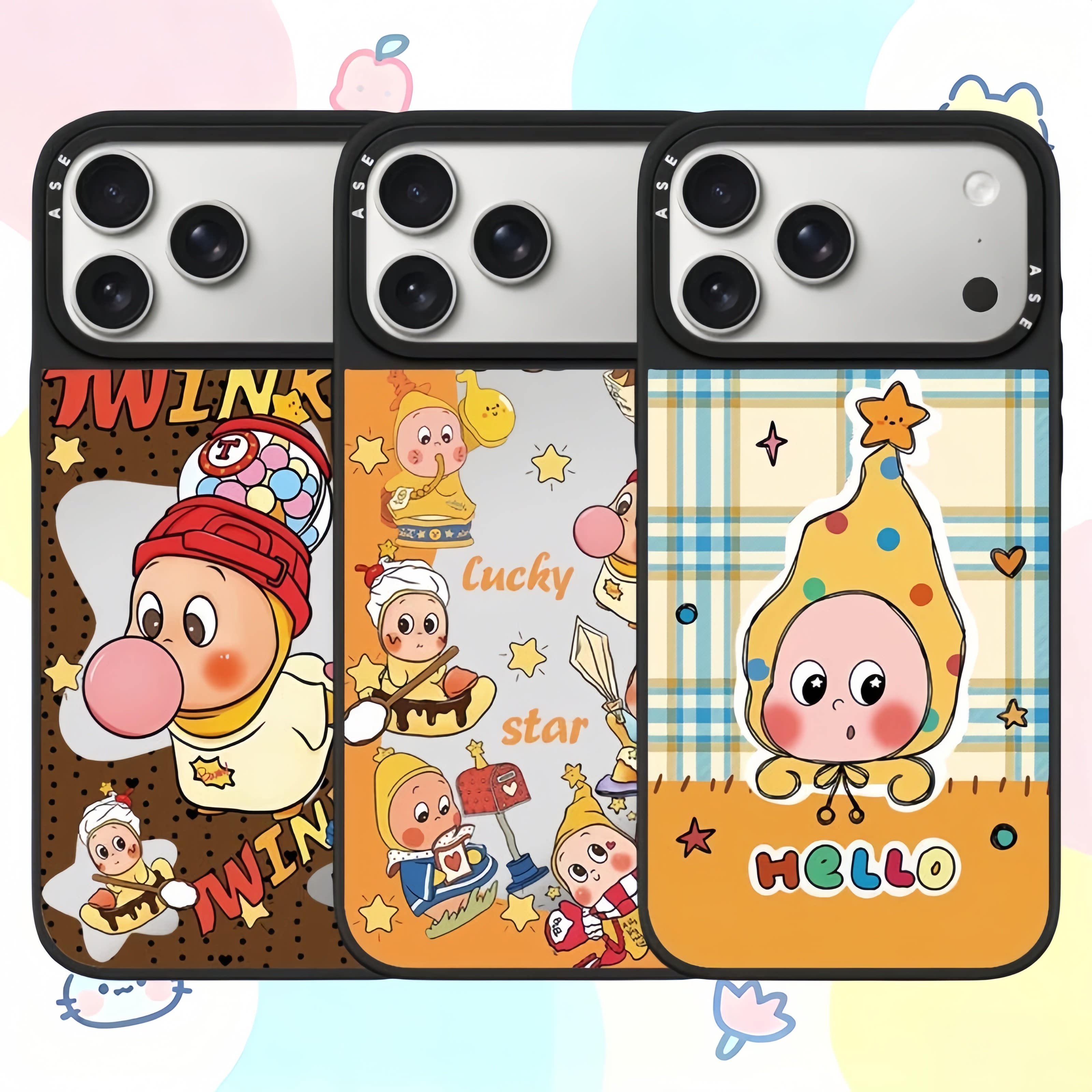 【韩国】联名可爱环绕星星人iPhone18promax适用苹果17promax手机壳苹果16pro/15plus壳磁吸卡通潮壳防摔女