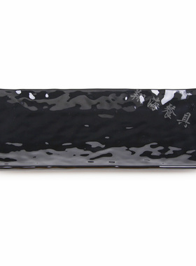 美日嘉宝密胺餐具创意菜盘 长方形日式餐盘 黑色点心盘仿瓷盘B221