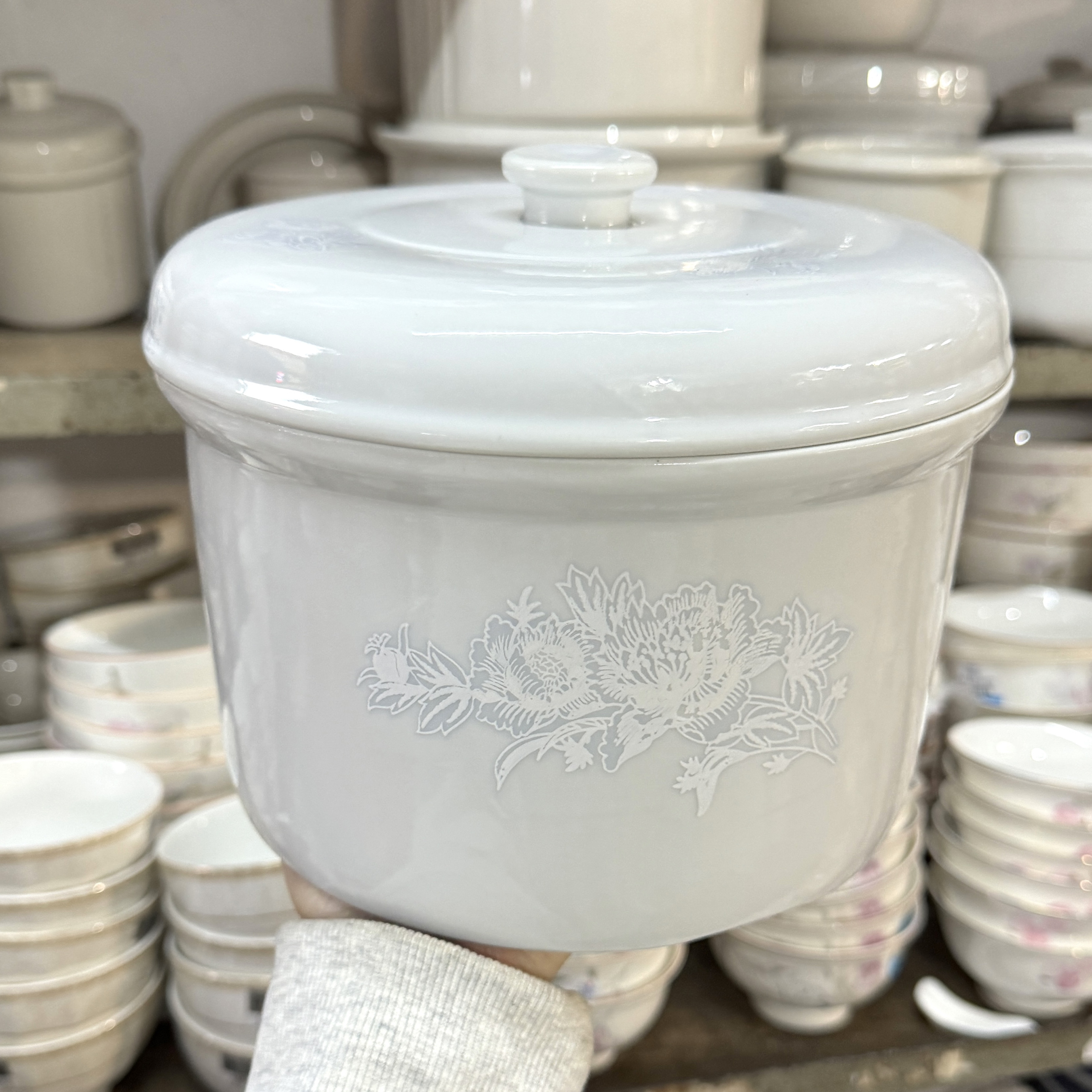 dyg-80b白瓷煮粥3升配件隔水炖盅