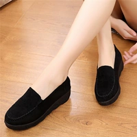 Весенне-осенние старые пекинские тканевые туфли, женская обувь на толстой подошве, рабочая обувь на плоской подошве с мягкой подошвой, женские удобные одиночные туфли для мам, повседневные шапочки