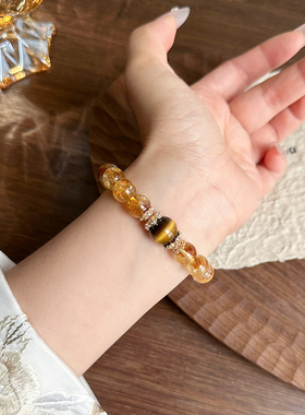 原创设计一夜暴富天然黄水晶招财