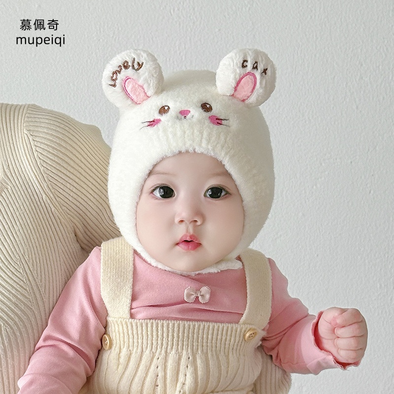 慕佩奇宝宝护耳帽毛线帽保暖
