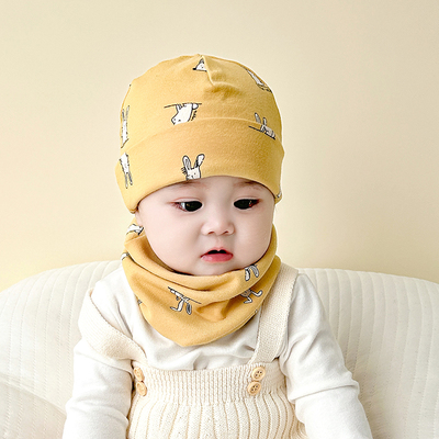 慕佩奇纯棉护耳帽无檐卡通保暖