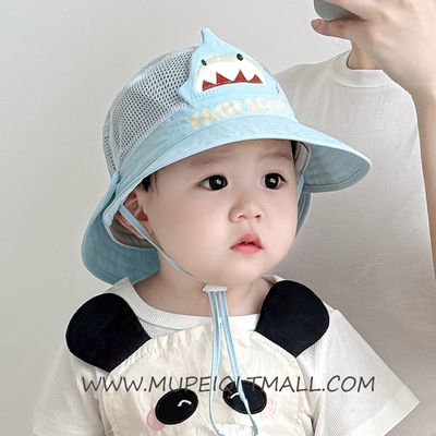 宝宝帽子夏季遮阳帽男女童渔夫帽