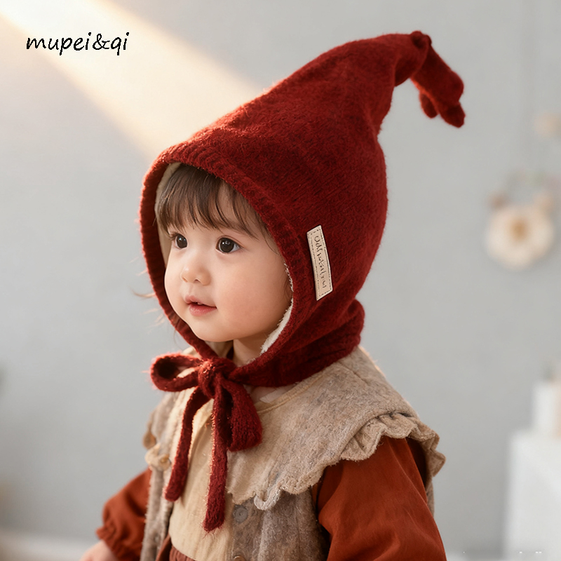 宝宝帽子秋冬季魔法精灵毛线帽