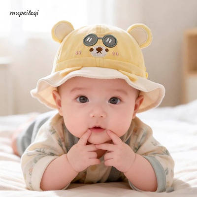 慕佩奇宝宝春秋季渔夫帽防晒盆帽