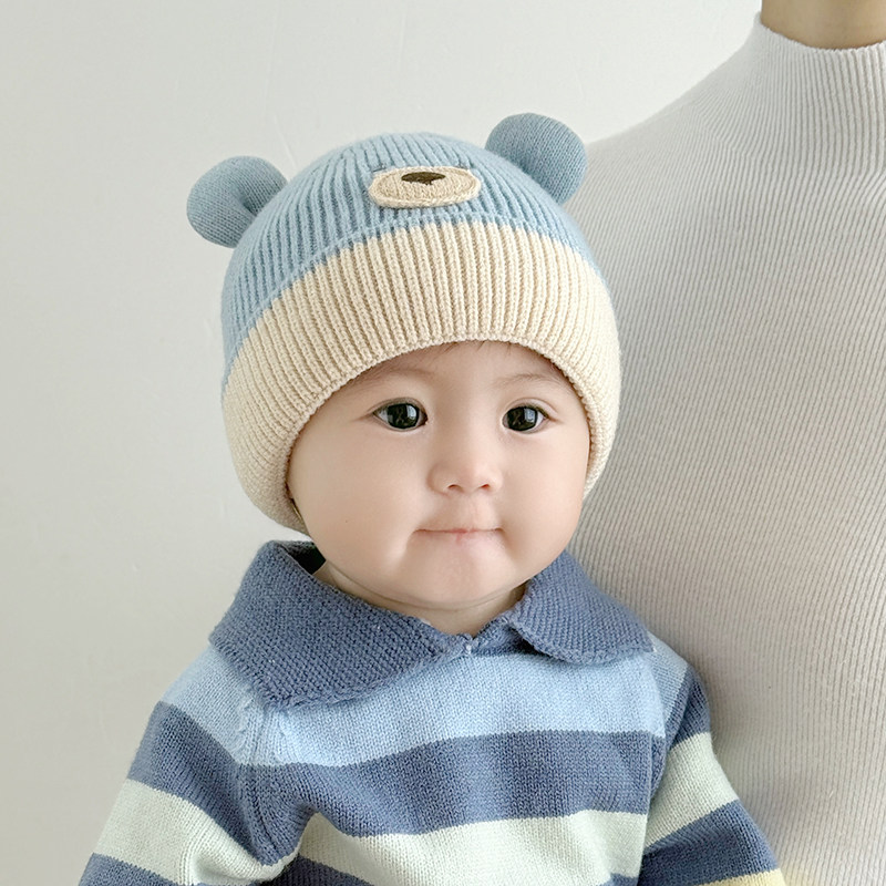 婴儿帽子秋冬季新生婴幼儿男宝宝保暖针织帽冬天女儿童护耳毛线帽,童装/婴儿装/亲子装,帽子,淘宝优惠券,粉丝福利购,淘宝优惠卷
