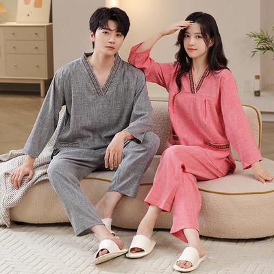 【长袖长裤】汗蒸服女纯棉新款男大码桑拿按摩服足疗洗浴家居睡衣