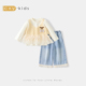 儿童小公主春秋季 2026新款 宝宝超好看针织背心三件套 套装 女童春装