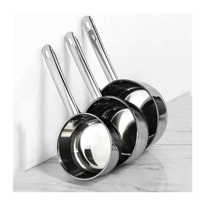 庄太太精悍长圆柄汤勺18cm不锈钢加长打水勺食堂烹饪水瓢短柄