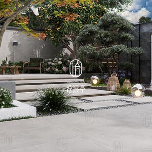 沧浪亭院子庭院地砖室外防滑户外花园别墅阳台露台楼顶通体石英砖