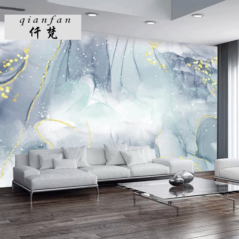 抽象水墨写意图个性墙纸客厅餐厅背景墙壁纸大型定制涂鸦无缝壁画