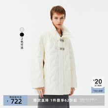 【专柜甄选】LILY奥莱冬新款女装鹅绒立领香风羽绒服外套小个子女