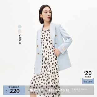 LILY奥莱夏新款 外套 女装 气质纯色职业通勤设计感别致简约宽松西装