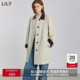 巴恩风撞色翻领休闲风衣外套中长款 LILY秋新款 女 商场同款
