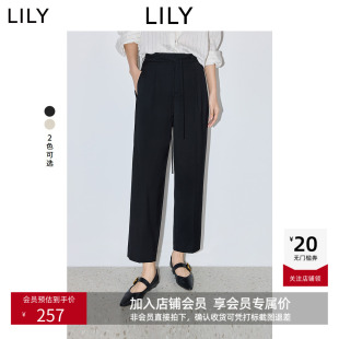 女锥形裤 LILY2025春新款 直筒裤 老钱风职业通勤百搭休闲九分裤 经典