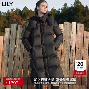 【法奢白金】0感泡芙LILY长款加厚鹅绒服女冬季新款连帽羽绒