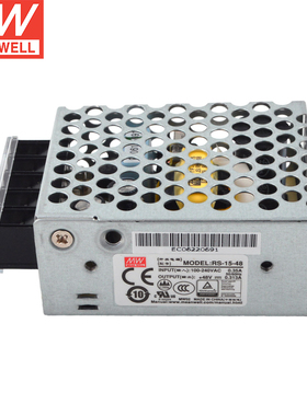 台湾明纬RS-15-48 15W48V0.313A开关电源 可替换NES原装正品