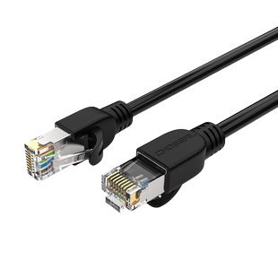 秋叶原超六类双屏蔽万兆网线 铜芯Cat6A电脑宽带成品跳线 QS5066