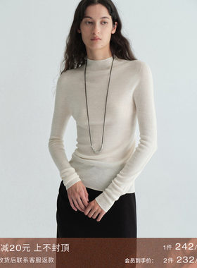 RUISHI芮时云感裸肌 100绵羊毛扬子纱无缝打底衫针织衫女冬季